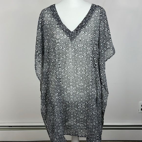 Merona black and white swim beach coverup size medium 3 for $20 - Picture 1 of 8